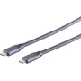 USB Cable S/CONN 13-47010 USB 3.2 Gen 2x2 0.5m Grey