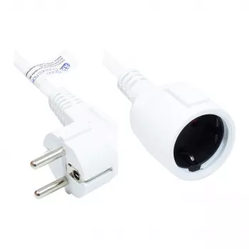 Good Connections Grounded Plug Extension White 10m