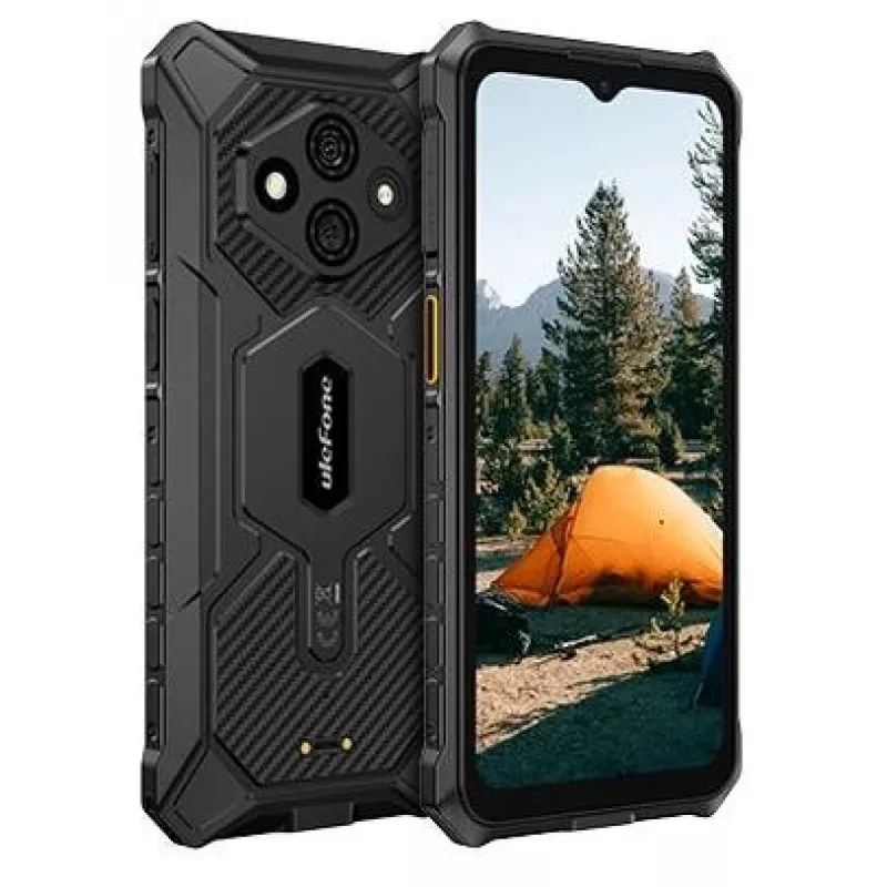 Rugged smartphone UleFone RugKing 3 Pro — 6.56 inch (16.7 cm) HD+, Unisoc T7250 1.6 GHz, 8 GB RAM, 128 GB, 48 MP dual, 5700 mAh, Dual SIM, USB-C, Black