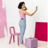 Freestanding Makeup Mirror Medisana 23603 — Round White, Battery Powered, Foldable, Built-in Lighting