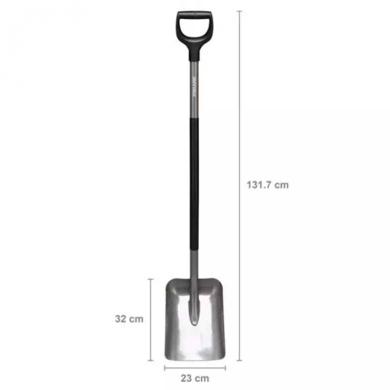 Shovel Fiskars Ergonomic FS.S. 1025376 Grey — ergonomic garden shovel, Fiskars 1070058