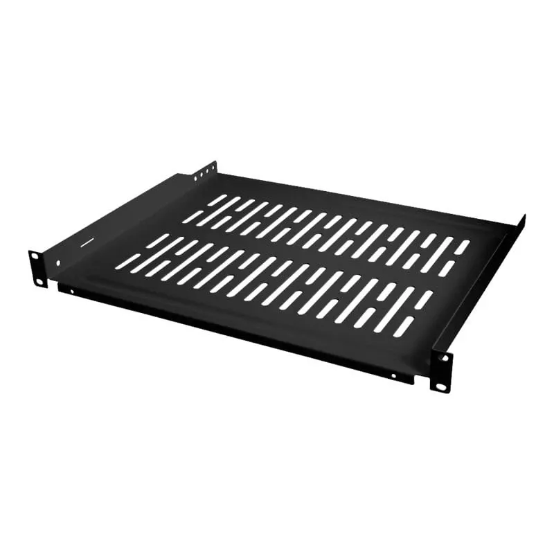 LogiLink Rack - Regal - Black, RAL 9005 - 1U - 48.3 cm (19 inch)