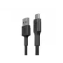 USB 2.0 cable Green Cell KABGC23, USB A to Micro-USB B, 0.3 m, black