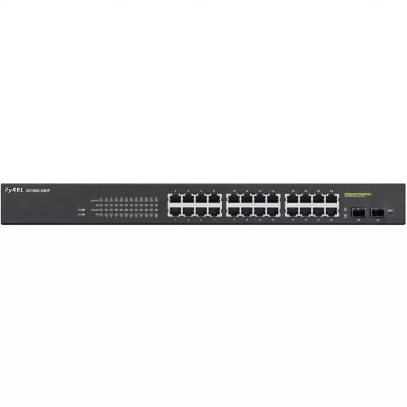 Zyxel GS1900-24HP Managed Gigabit Ethernet (10/100/1000) 1U Black