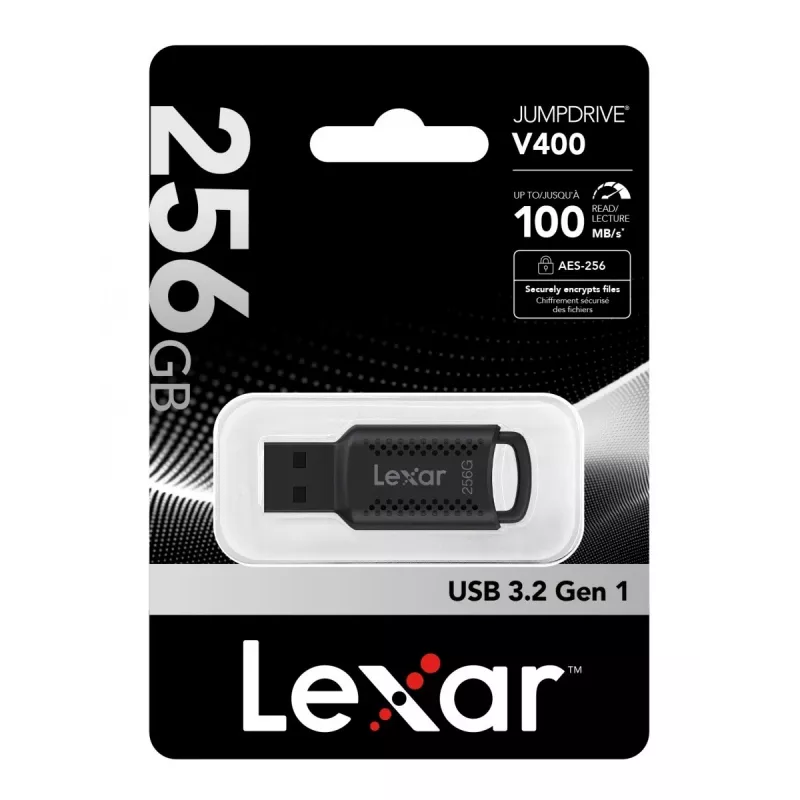 Lexar JumpDrive V400 USB flash drive 256 GB USB Type-A 3.2 Gen 1 (3.1 Gen 1) Black