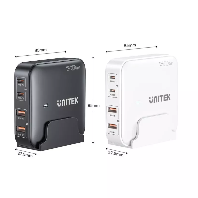 UNITEK P1229AWH01-EU mobile device charger Universal White AC Fast charging Indoor