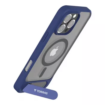 Phone case Torras Pstand Series for iPhone 16 Pro — Blue slim lightweight protective cover