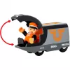 Passenger train BRIO 63604700 orange-black, wooden toy train set, compatible BRIO tracks