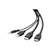 Belkin Secure KVM Combo Cable - Video- / USB- / Audio-Cable - TAA-Compliant - USB, Mini-Plug, HDMI (M)