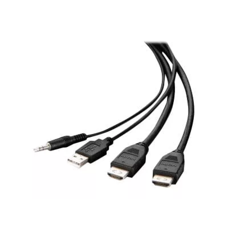 Belkin Secure KVM Combo Cable - Video- / USB- / Audio-Cable - TAA-Compliant - USB, Mini-Plug, HDMI (M)