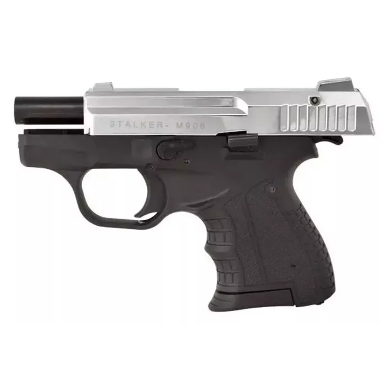 STALKER M906 BAS alarm signal pistol, calibre .22 Long Blank (6 mm), chrome flash