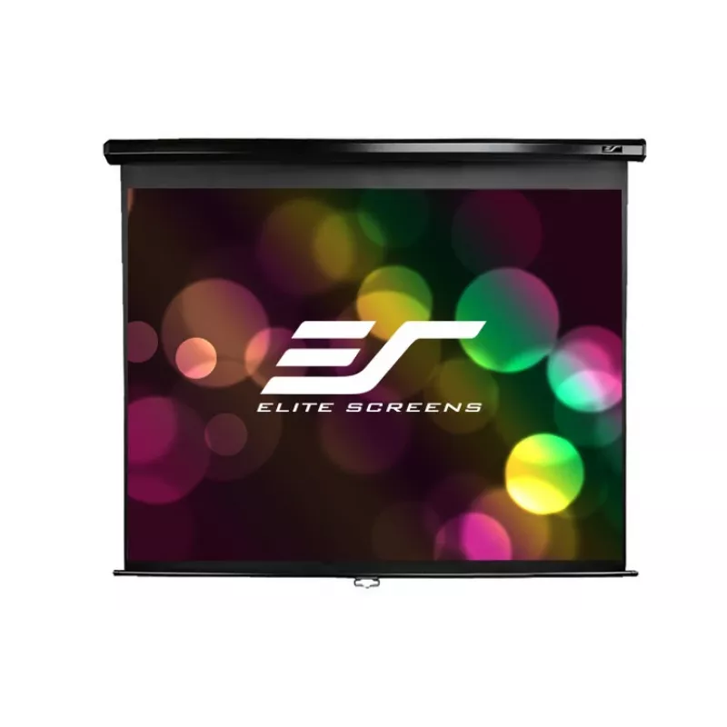Manual projection screen Elite Screens M128UWX 128 inch 16:10 — viewable 276 cm x 172.3 cm, overall 283.3 x 189.9 cm, 13.1 kg