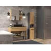 Topeshop NEL I ANT/ART bathroom storage cabinet Graphite, Oak