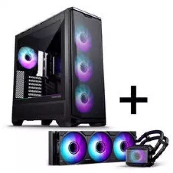 PHANTEKS Eclipse G400A PC-Enclosure + Glacier M25 Gen2 AiO-Liquid Cooling - black