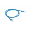 LANBERG Network Patch Cable RJ45 Cat6 1 m Blue, U/UTP, CCA stranded, AWG24, PCU6-20CC-0100-B