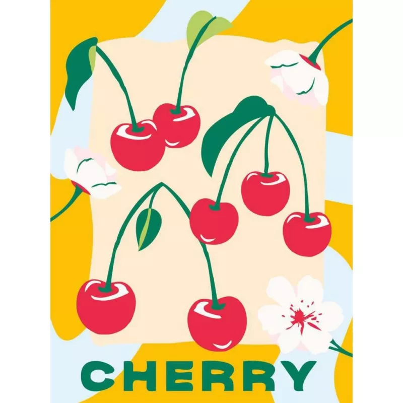 Painting set Ravensburger CreArt – cherries (design 25514) – creative paint kit for adults and teens