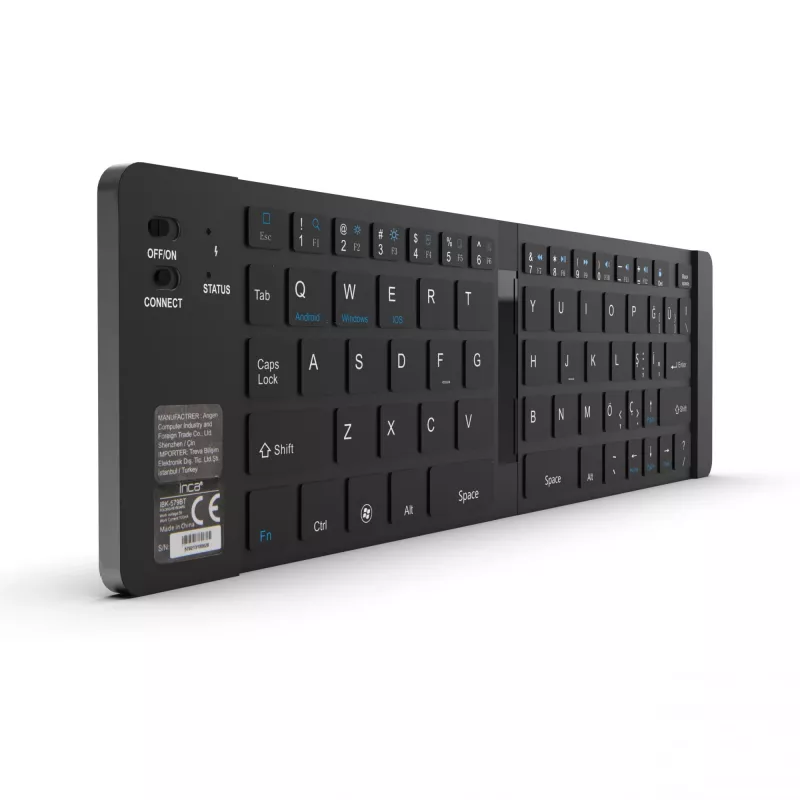 Wireless Keyboard Inca IBK-579BT Bluetooth 66 Keys Metallic Silver