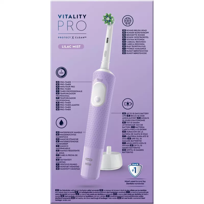 Oral-B Vitality Pro Electric Toothbrush Purple 1 Brush