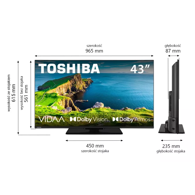 TV LED 43UV3F63DG 43 inch LED display 4K resolution