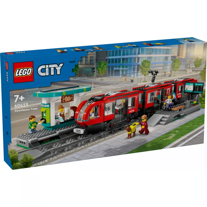 LEGO City city tram and station role play building set for children with toy Tram gift for boys and girls from 7 years who love vehicles