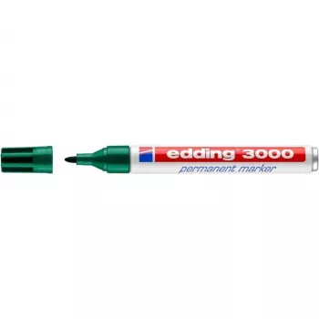 Permanent Marker Edding 3000 Green 10 pcs