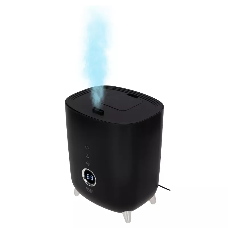 Adler | AD 7972 | Humidifier | 23 W | Water tank capacity 4 L | Suitable for rooms up to 35 m2 | Ultrasonic | Humidification capacity 150-300 ml/hr | Black