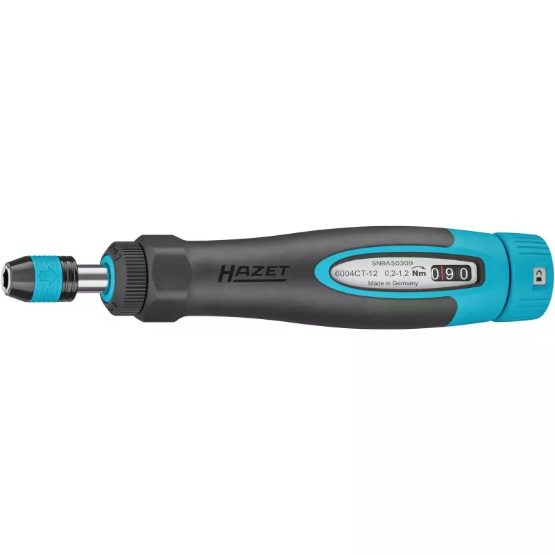 torque screwdriver 6004CT-12 (black/Blue, 0,2 - 1,2 Nm, 1/4 bit holder, round handle)