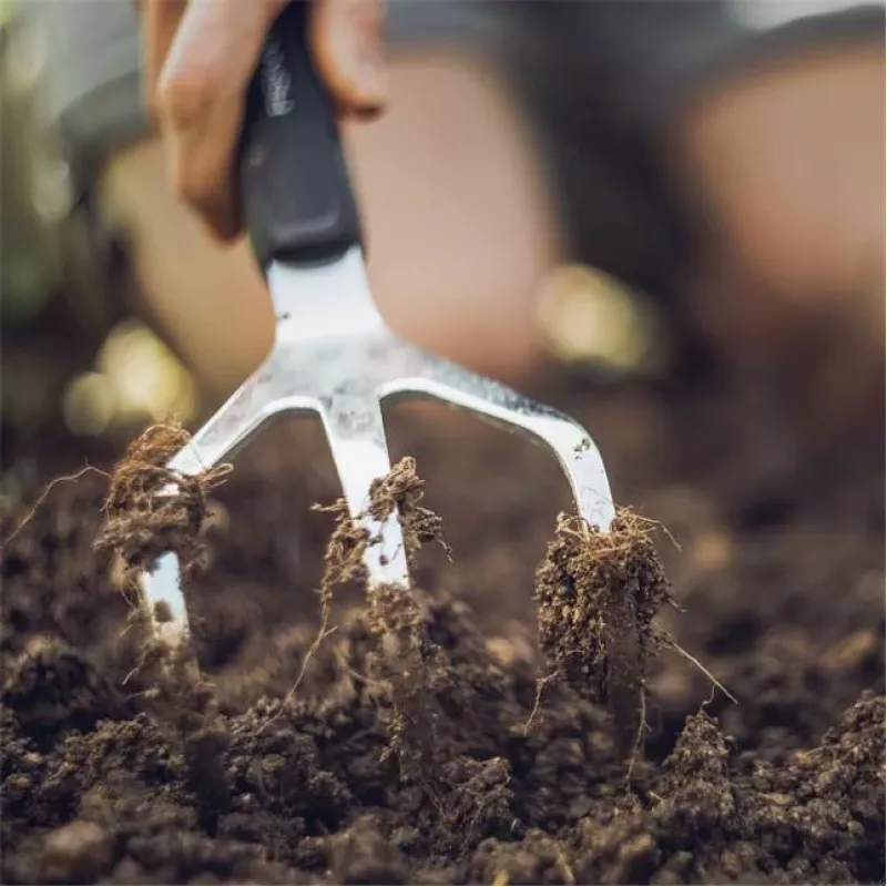 Fiskars Xact Black, Stainless steel Hand cultivator