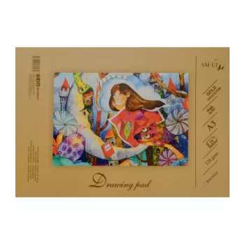 Drawing pad SMLT A3 20 sheets 120 g/m² — sketching and drawing paper