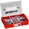 FixTainer - DUOPOWER & DUOSEAL + Screws, Wall Plug Light Grey/Red, 275-piece