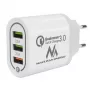 Wall charger MACLEAN MCE479W — 3‑port USB quick charger, 18W total output