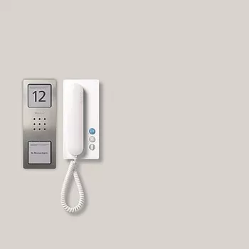 Siedle SET CA 812-1 E/W. Übertragungstechnik: Verkabelt. Produktfarbe: Edelstahl, Weiß, Platzierung: Wand (210008738-00)