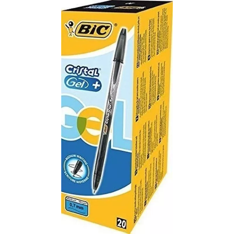 BIC gel pen CRISTALGEL 0.7 mm, black,1 pcs. 721286