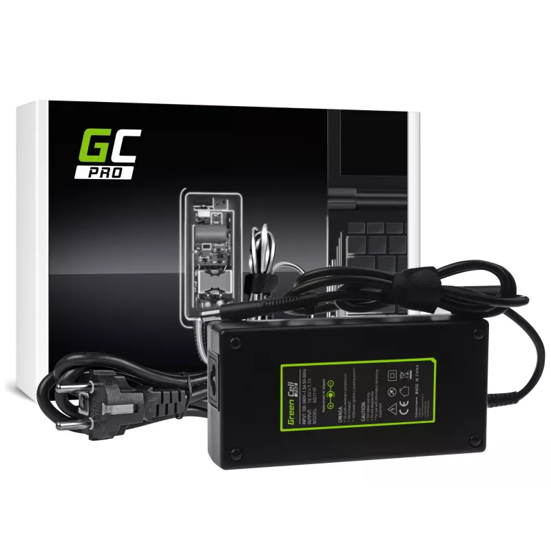 Power adapter Green Cell AD111P 150W 19.5V 7.7A Universal Laptop Adapter Black