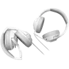 LORGAR Noah 101, Gaming headset with microphone, 3.5mm jack connection, cable length 2m, foldable design, PU leather ear pads, size: 185*195*80mm, 0.245kg, white