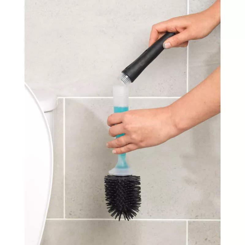 Toilet brush Beldray LA033996UFFEU7 Antibac Grey, antibacterial toilet cleaning brush