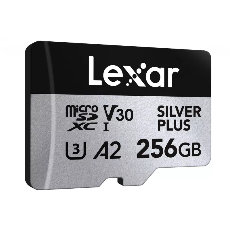 Memory card microSD 256GB C10 A2 U3 V30 205/150MB/s Silver Plus