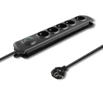 Surge Protector Qoltec 50269 Black 5 AC Outlets 230V