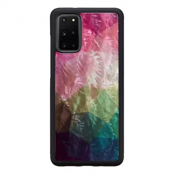 Phone case iKins for Samsung Galaxy S20+ — water flower design, black