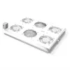 ROLINE 19-inch roof-mounted fan unit with thermostat, 4 fans, steel housing, grey