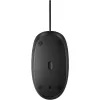 HP 125 Wired Mouse, Ambidextrous, Optical, USB Type-A, Black