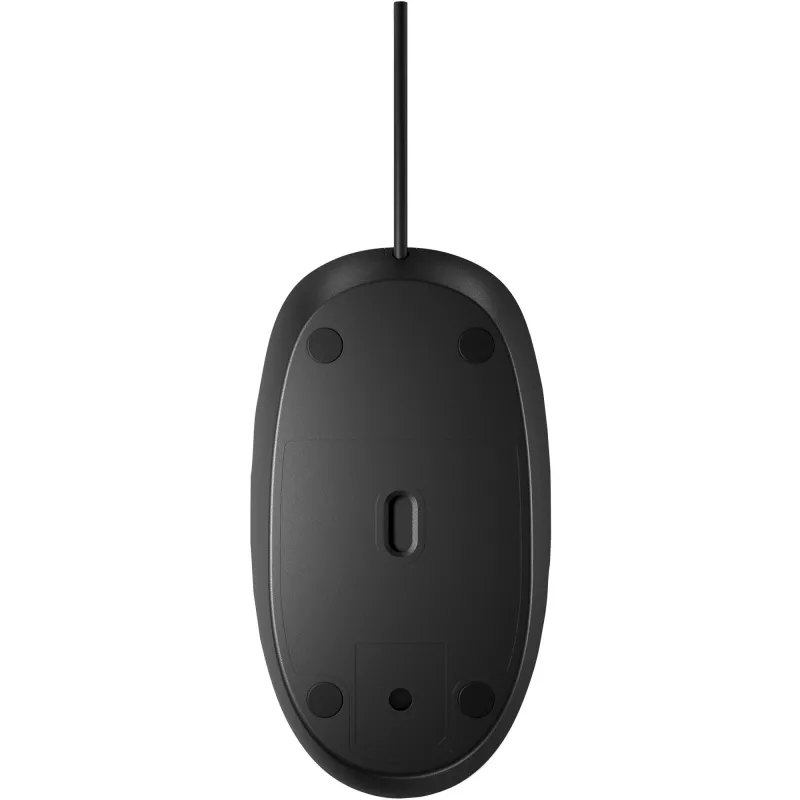 HP 125 Wired Mouse, Ambidextrous, Optical, USB Type-A, Black