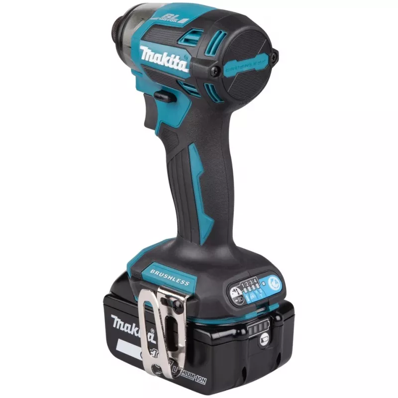 Impact driver Makita DTD173RTJ 18V cordless, 1/4 inch chuck, 3600 RPM, pistol-handle, Li-Ion