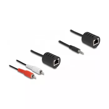 DeLOCK 87859 audio cable RJ-45 RCA 3.5mm Black Red White