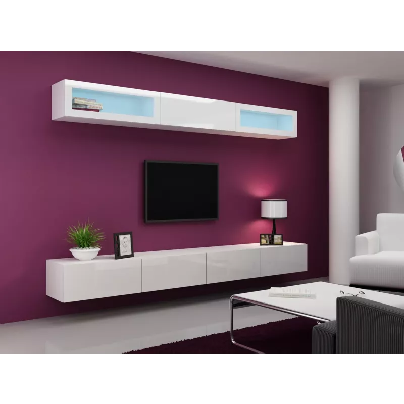 Cama Living room cabinet set VIGO 11 white/white gloss