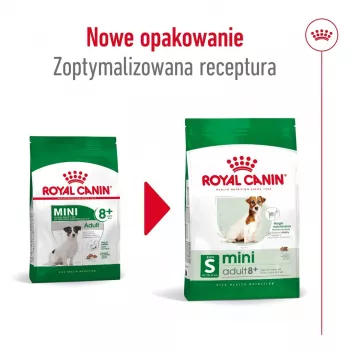 Dry dog food Royal Canin Mini Adult 8+ 2 kg — small breeds 5–10 kg, poultry, weight-control formula