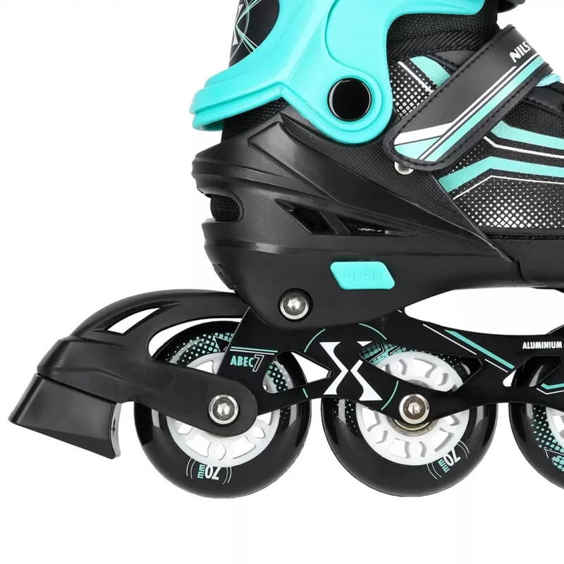 Nils Extreme NH18190 2IN1 Skates BLACK/BLUE SIZE. M (34-38)) With Interchangeable Hockey Skates