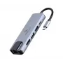 Laptop dock Gembird A-CM-COMBO5-04 — USB 3.2 Gen 1 Type-C, 5 Gbit/s, PD 87 W, HDMI, Ethernet, USB-A