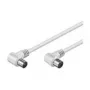 Wentronic Goobay Antenna Angled Connection Cable, White, 10 m - IEC/Coax Plug 90° IEC/Koax-Socket 90° (11524)