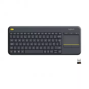 Logitech Wireless Touch Keyboard K400 Plus - Tastatur - drahtlos - 2.4 GHz - Schweizer - Schwarz